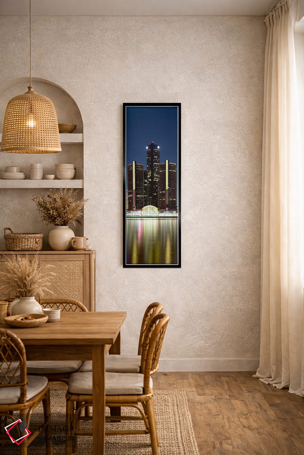 تابلو دکوراتیو Renaissance Center, Detroit River, Detroit, Michigan, U… اثر پانورامیک ایمجز - D4B