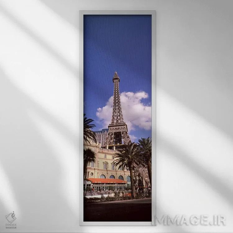 تابلو دکوراتیو Replica Eiffel Tower, Paris Las Vegas, The Strip, Las V… اثر پانورامیک ایمجز - نمای قابدار سفید