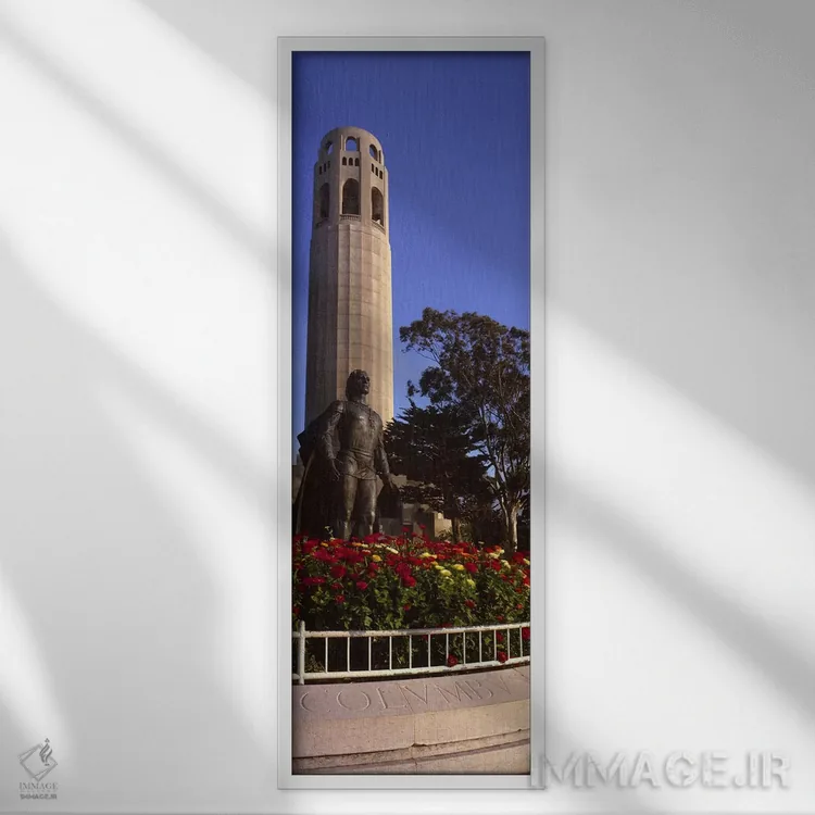 تابلو دکوراتیو Coit Tower, Telegraph Hill, San Francisco, California… اثر پانورامیک ایمجز - نمای قابدار سفید