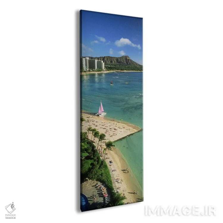 تابلو دکوراتیو Waikiki Beach, Oahu, Honolulu, Hawaii, USA,نمای هوایی ا… اثر پانورامیک ایمجز - نمای پرسپکتیو محصول