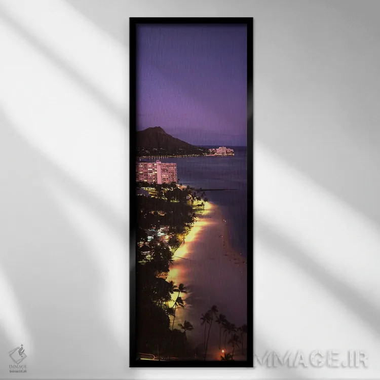 تابلو دکوراتیو Honolulu, Oahu, Honolulu County, Hawaii, USA #2,ساختمان… اثر پانورامیک ایمجز - نمای قابدار مشکی