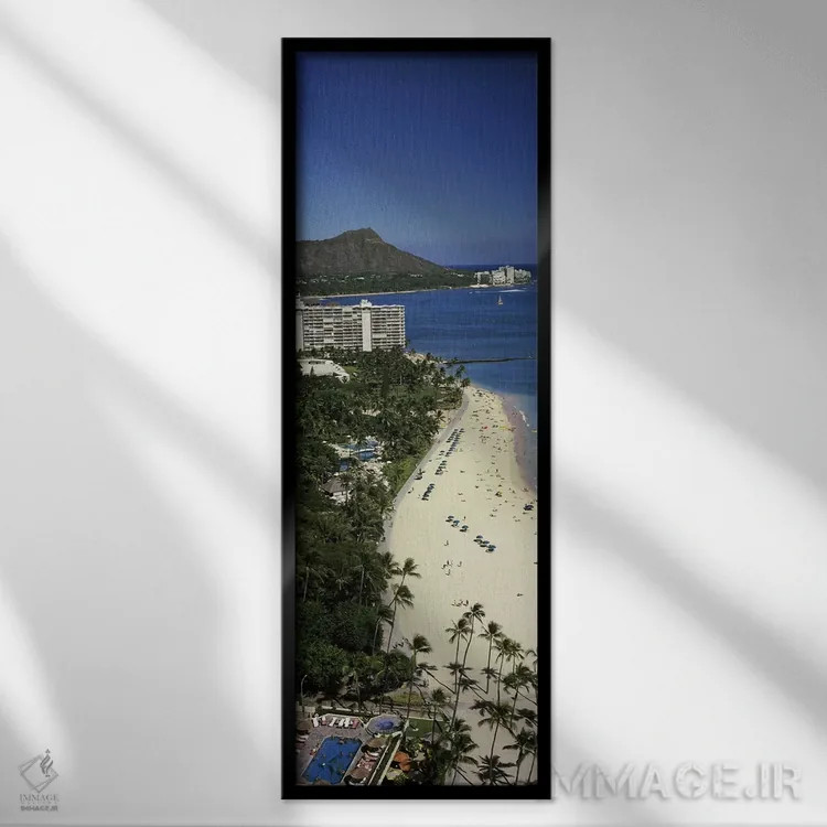 تابلو دکوراتیو Honolulu, Oahu, Honolulu County, Hawaii, USA #4,ساختمان… اثر پانورامیک ایمجز - نمای قابدار مشکی