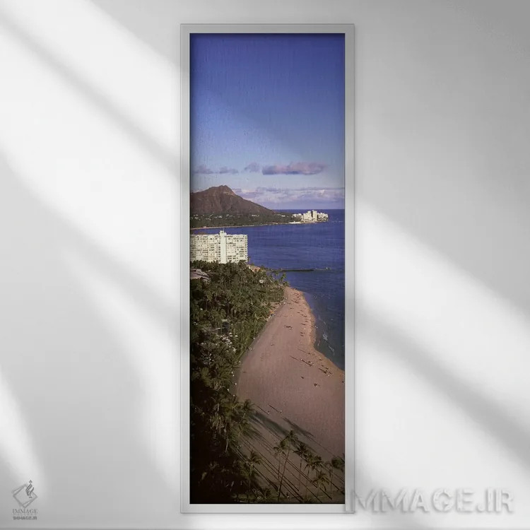 تابلو دکوراتیو Honolulu, Oahu, Honolulu County, Hawaii, USA #3,ساختمان… اثر پانورامیک ایمجز - نمای قابدار سفید