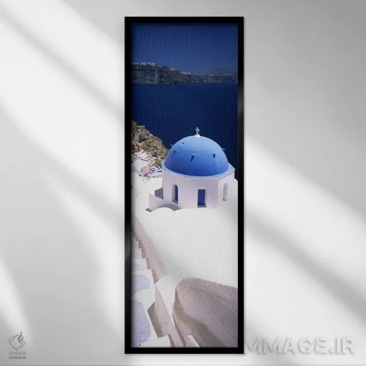 تابلو دکوراتیو Oia, Santorini, Cyclades Islands, Greece,نمای بالا از ک… اثر پانورامیک ایمجز - نمای قابدار مشکی