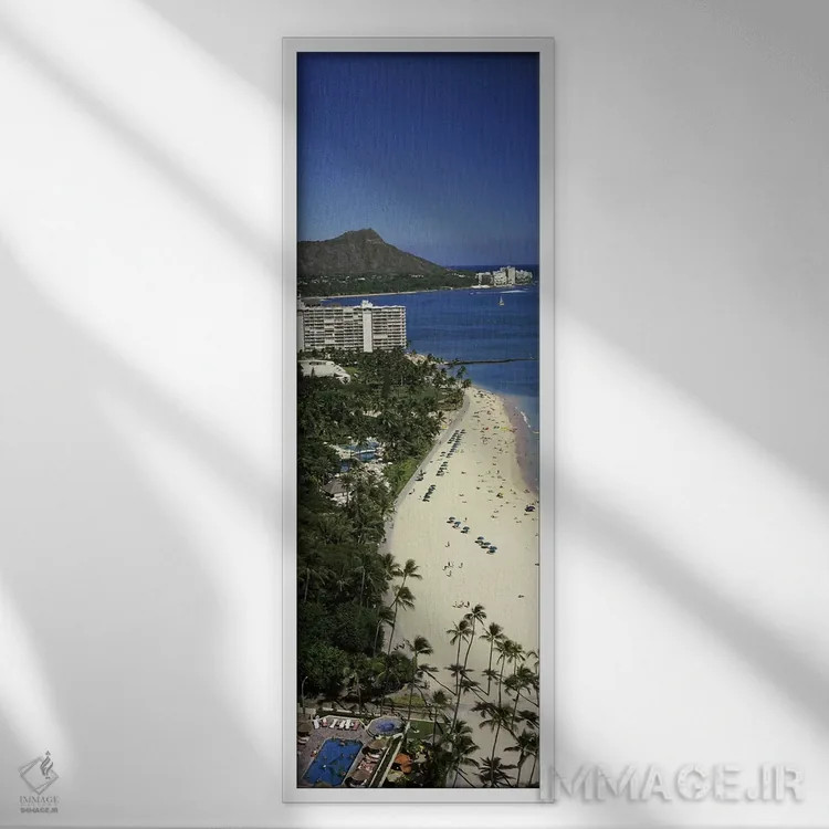 تابلو دکوراتیو Honolulu, Oahu, Honolulu County, Hawaii, USA #4,ساختمان… اثر پانورامیک ایمجز - نمای قابدار سفید