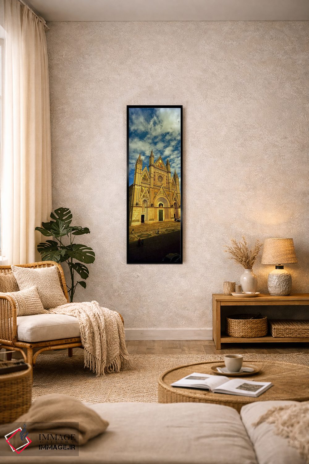 تابلو دکوراتیو Duomo Di Orvieto, Orvieto, Umbria, Italy,نمای بیرونی کل… اثر پانورامیک ایمجز - D5B