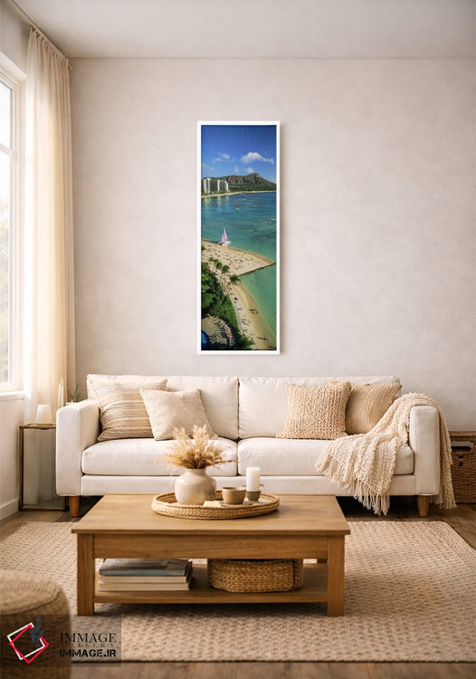 تابلو دکوراتیو Waikiki Beach, Oahu, Honolulu, Hawaii, USA,نمای هوایی ا… اثر پانورامیک ایمجز - D1W