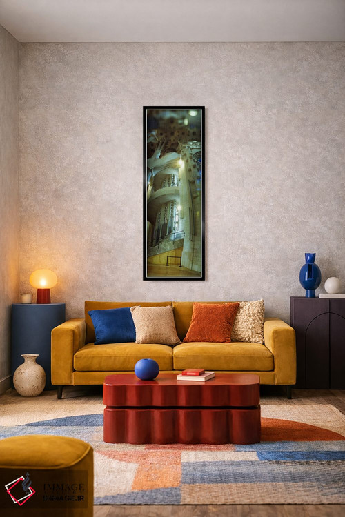 تابلو دکوراتیو Sagrada Familia, Barcelona, Catalonia, Spain,داخلی کلیس… اثر پانورامیک ایمجز - D3B