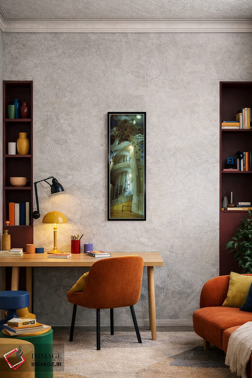 تابلو دکوراتیو Sagrada Familia, Barcelona, Catalonia, Spain,داخلی کلیس… اثر پانورامیک ایمجز - D5B