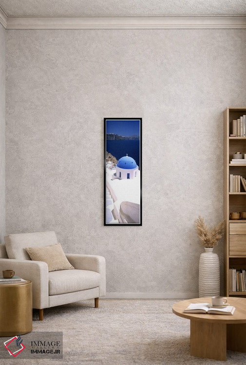 تابلو دکوراتیو Oia, Santorini, Cyclades Islands, Greece,نمای بالا از ک… اثر پانورامیک ایمجز - D3B