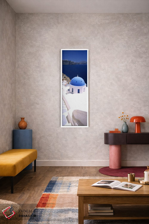 تابلو دکوراتیو Oia, Santorini, Cyclades Islands, Greece,نمای بالا از ک… اثر پانورامیک ایمجز - D5W