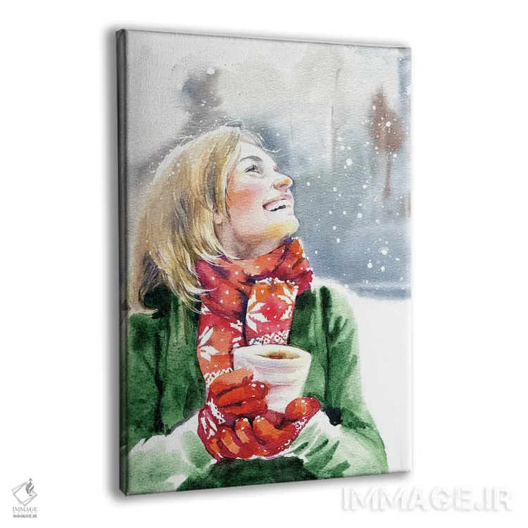 تابلو دکوراتیو بارش برف اثر مارینا ایگناتووا - نمای پرسپکتیو محصول