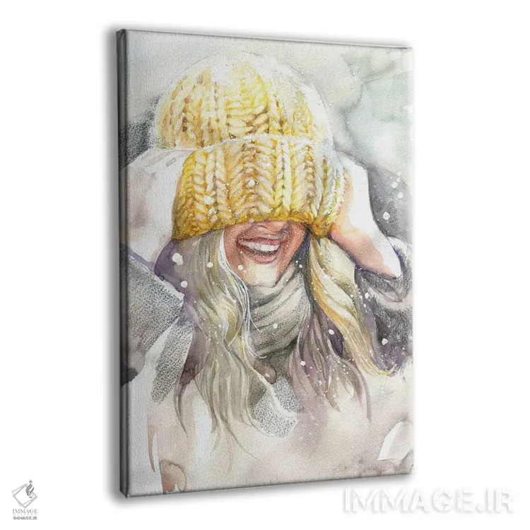 تابلو دکوراتیو کلاه بافتنی اثر مارینا ایگناتووا - نمای پرسپکتیو محصول