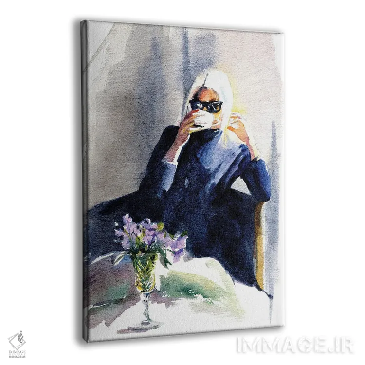 تابلو دکوراتیو بنفشه و قهوه اثر مارینا ایگناتووا - نمای پرسپکتیو محصول