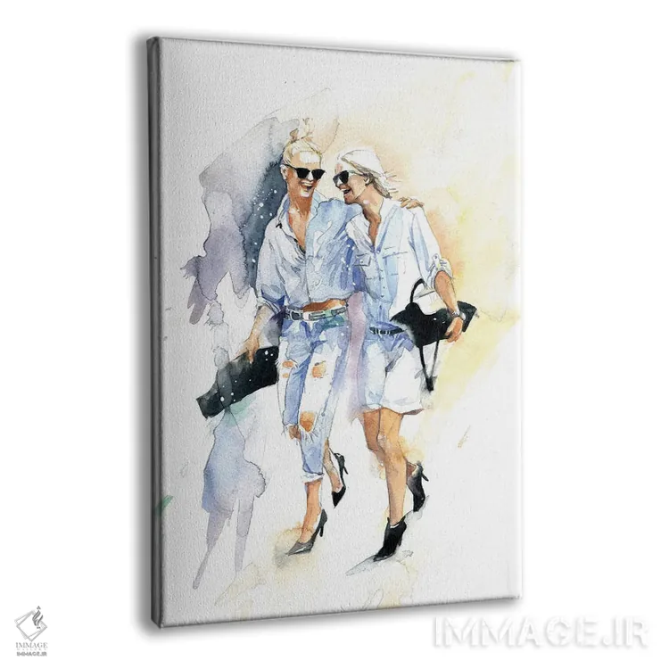 تابلو دکوراتیو خنده و صدای کفش پاشنه بلند اثر مارینا ایگناتووا - نمای پرسپکتیو محصول