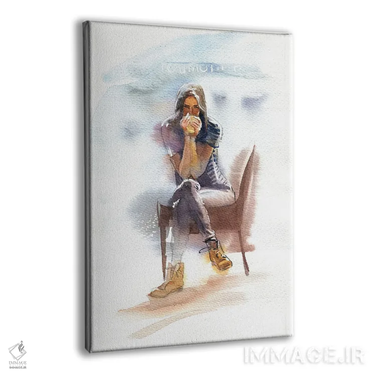 تابلو دکوراتیو قهوه داغ اثر مارینا ایگناتووا - نمای پرسپکتیو محصول