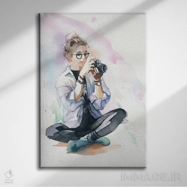 تابلو دکوراتیو عکاس تازه کار اثر مارینا ایگناتووا - نمای روبهرو روی دیوار