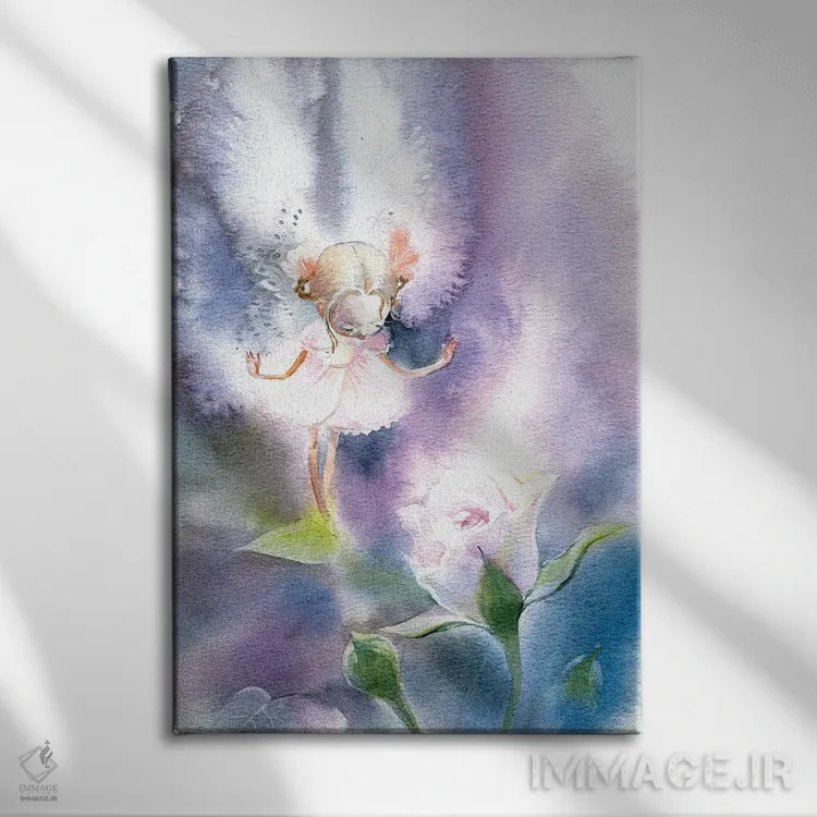 تابلو دکوراتیو گل رز پریان اثر مارینا ایگناتووا - نمای روبهرو روی دیوار