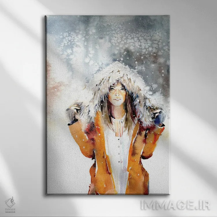 تابلو دکوراتیو در برف اثر مارینا ایگناتووا - نمای روبهرو روی دیوار