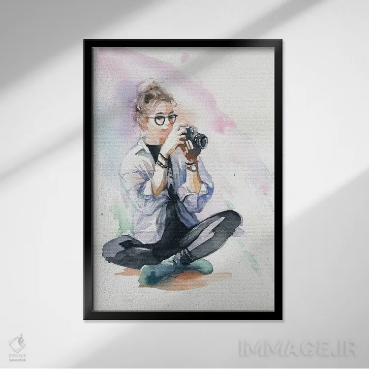 تابلو دکوراتیو عکاس تازه کار اثر مارینا ایگناتووا - نمای قابدار مشکی