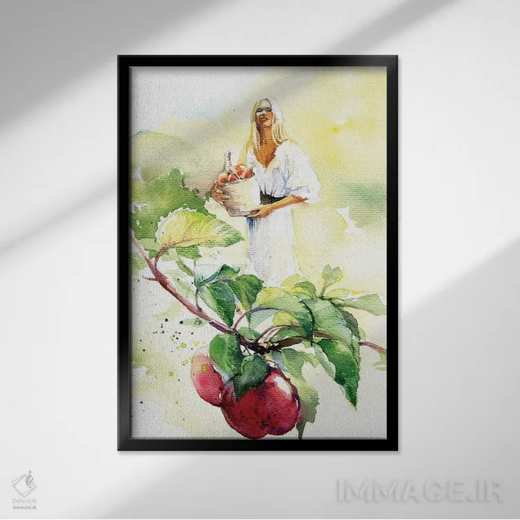 تابلو دکوراتیو تابستان اثر مارینا ایگناتووا - نمای قابدار مشکی