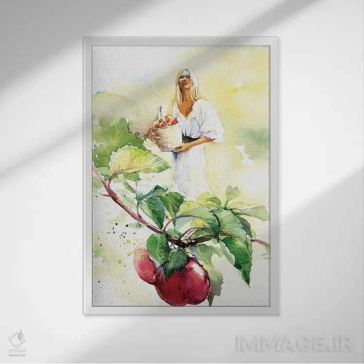 تابلو دکوراتیو تابستان اثر مارینا ایگناتووا - نمای قابدار سفید