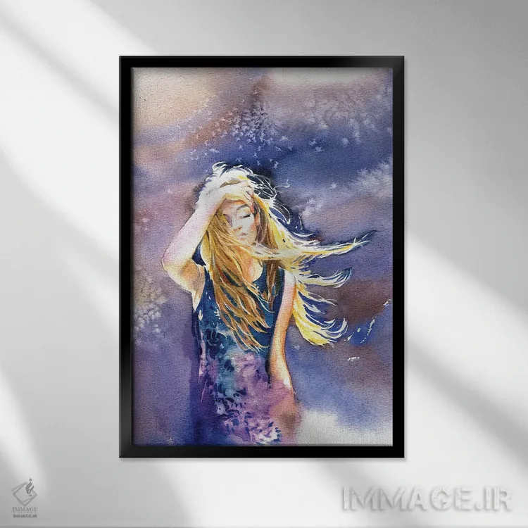 تابلو دکوراتیو باد خورشیدی اثر مارینا ایگناتووا - نمای قابدار مشکی