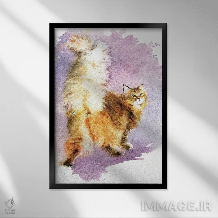 تابلو دکوراتیو دم زیبا اثر مارینا ایگناتووا - نمای قابدار مشکی