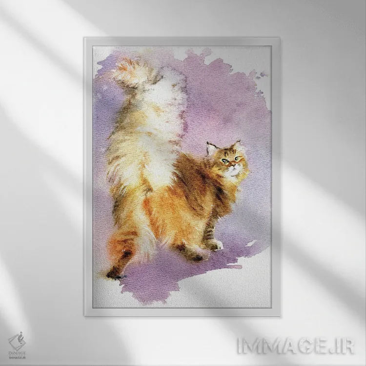 تابلو دکوراتیو دم زیبا اثر مارینا ایگناتووا - نمای قابدار سفید