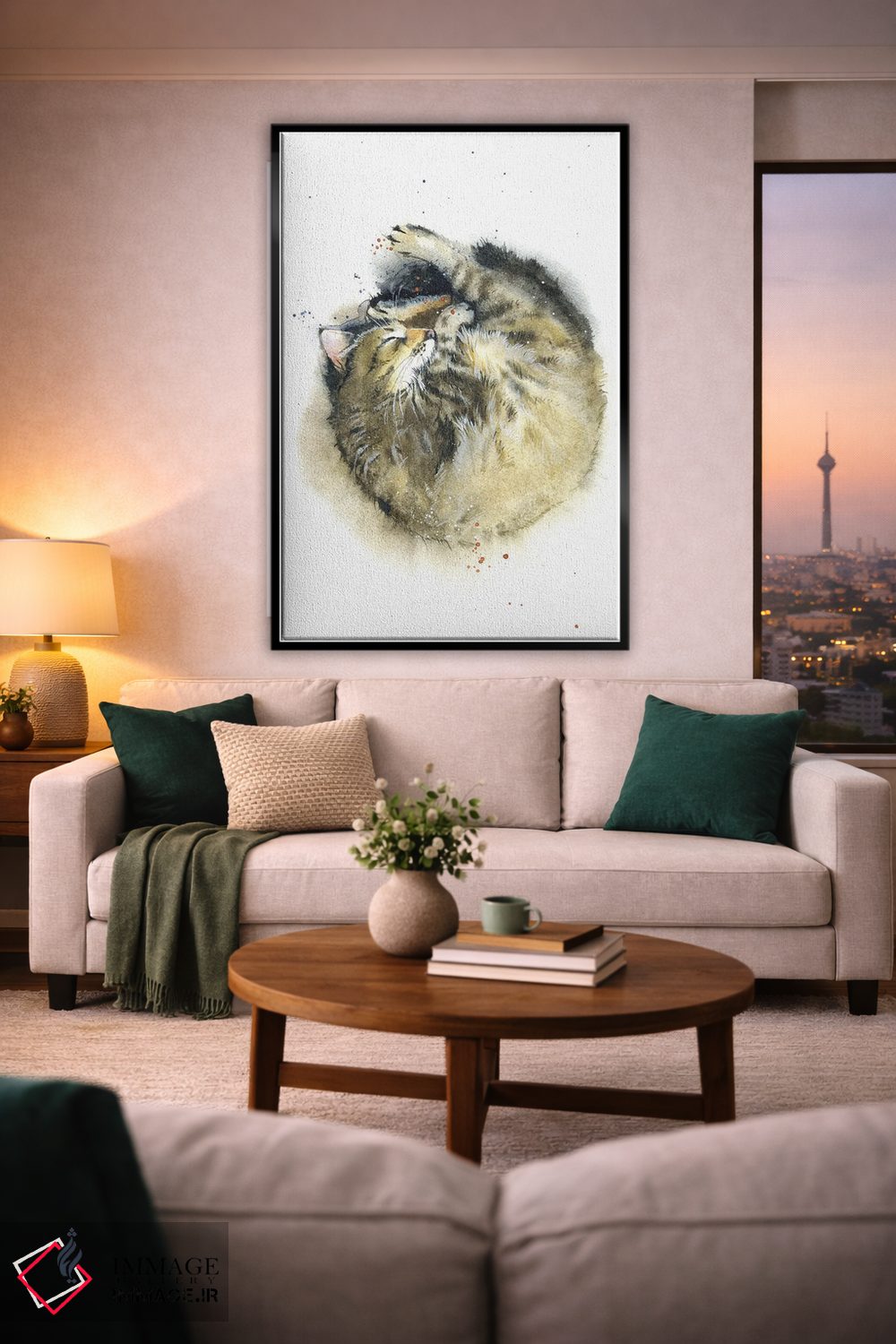 تابلو دکوراتیو رویای گربه اثر مارینا ایگناتووا - D1B