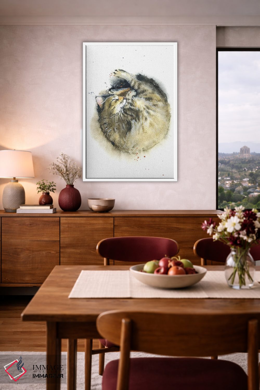 تابلو دکوراتیو رویای گربه اثر مارینا ایگناتووا - D3W