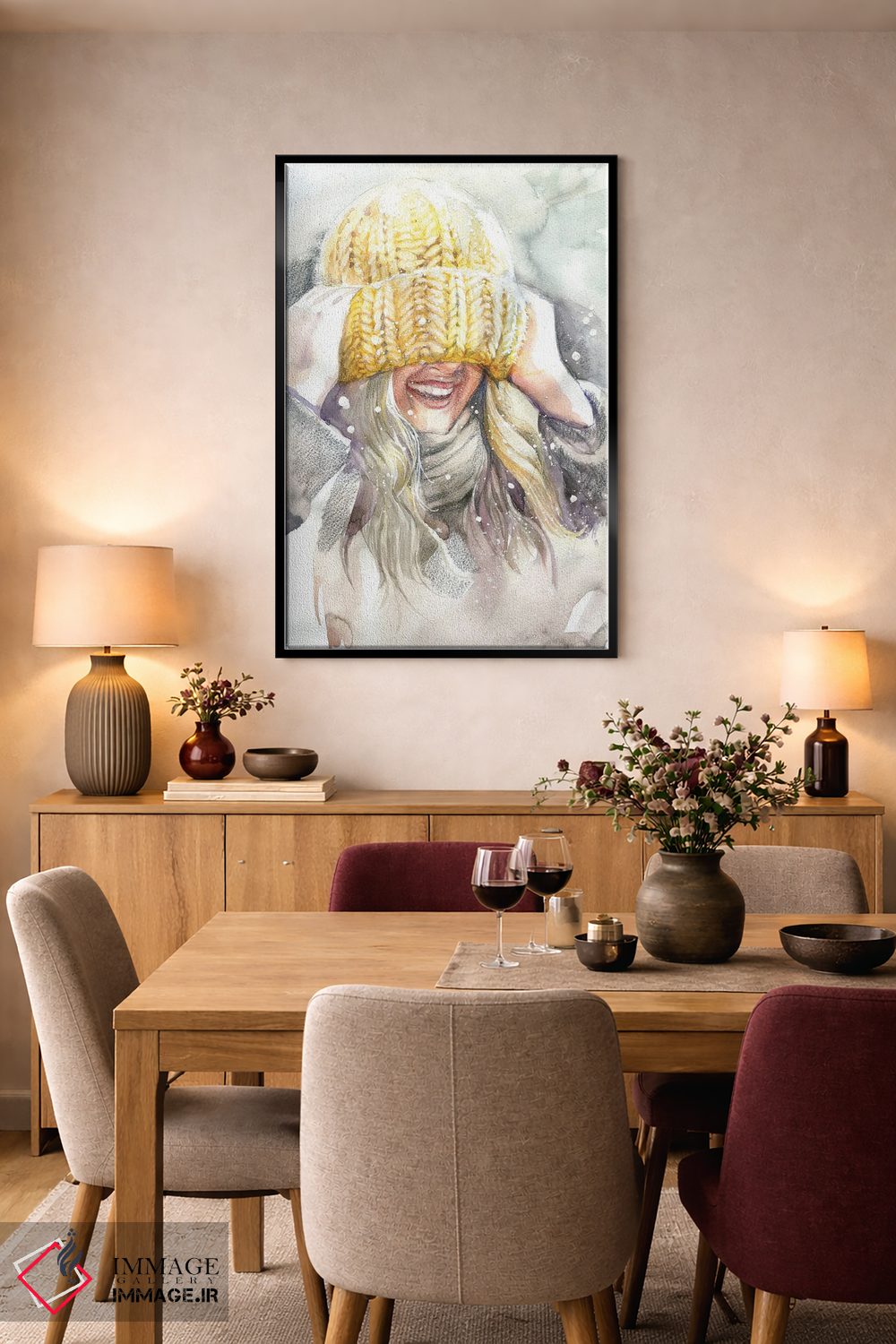 تابلو دکوراتیو کلاه بافتنی اثر مارینا ایگناتووا - D4B