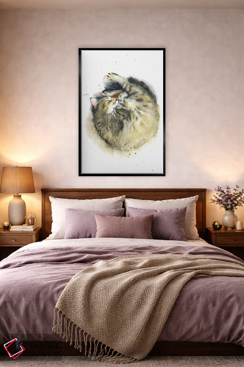 تابلو دکوراتیو رویای گربه اثر مارینا ایگناتووا - D4B