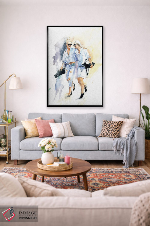 تابلو دکوراتیو خنده و صدای کفش پاشنه بلند اثر مارینا ایگناتووا - D1B