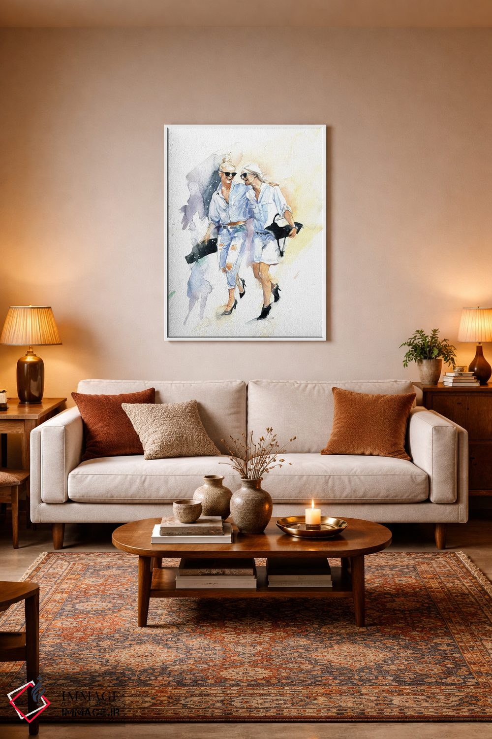 تابلو دکوراتیو خنده و صدای کفش پاشنه بلند اثر مارینا ایگناتووا - D2W