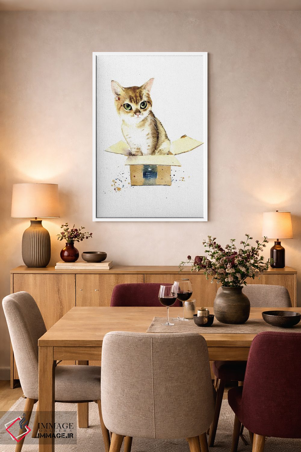 تابلو دکوراتیو گربه در جعبه اثر مارینا ایگناتووا - D5W