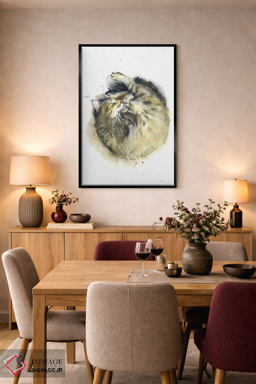 تابلو دکوراتیو رویای گربه اثر مارینا ایگناتووا - D5B