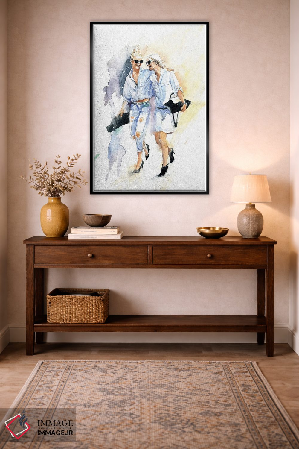 تابلو دکوراتیو خنده و صدای کفش پاشنه بلند اثر مارینا ایگناتووا - D4B