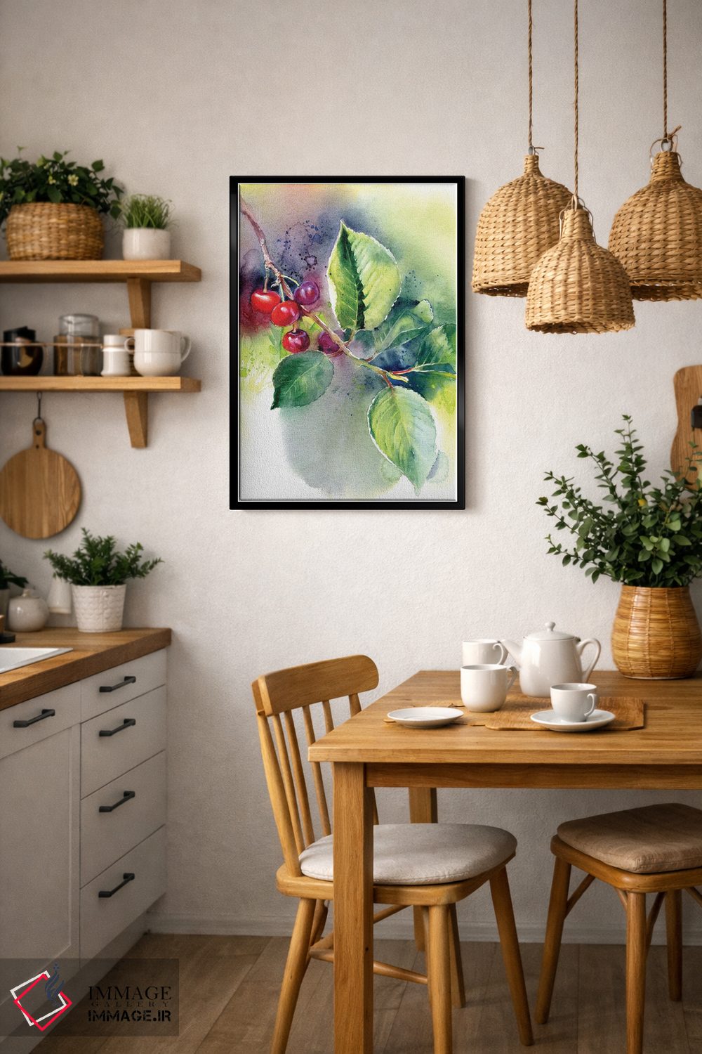 تابلو دکوراتیو گیلاس اثر مارینا ایگناتووا - D6B