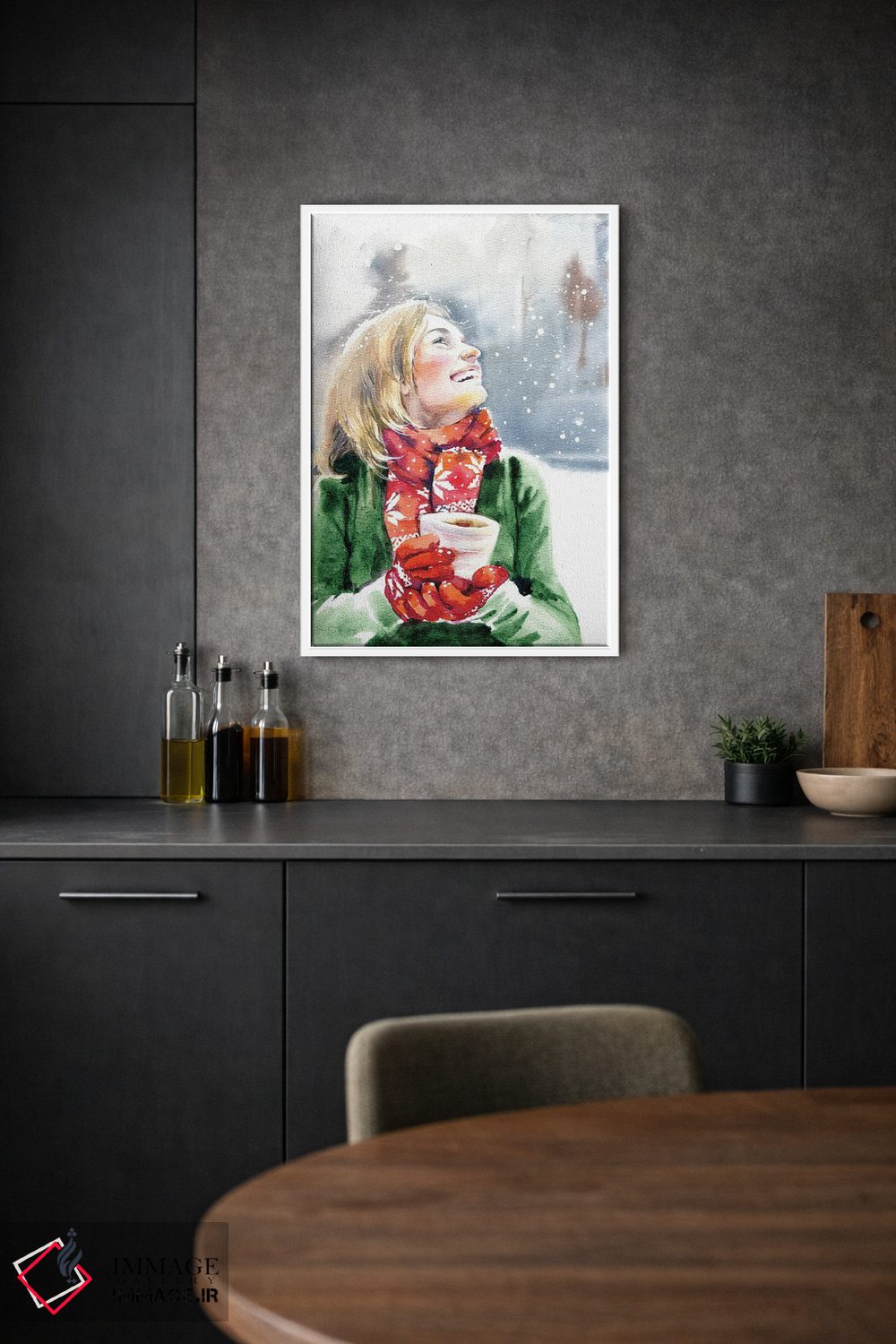 تابلو دکوراتیو بارش برف اثر مارینا ایگناتووا - D1W