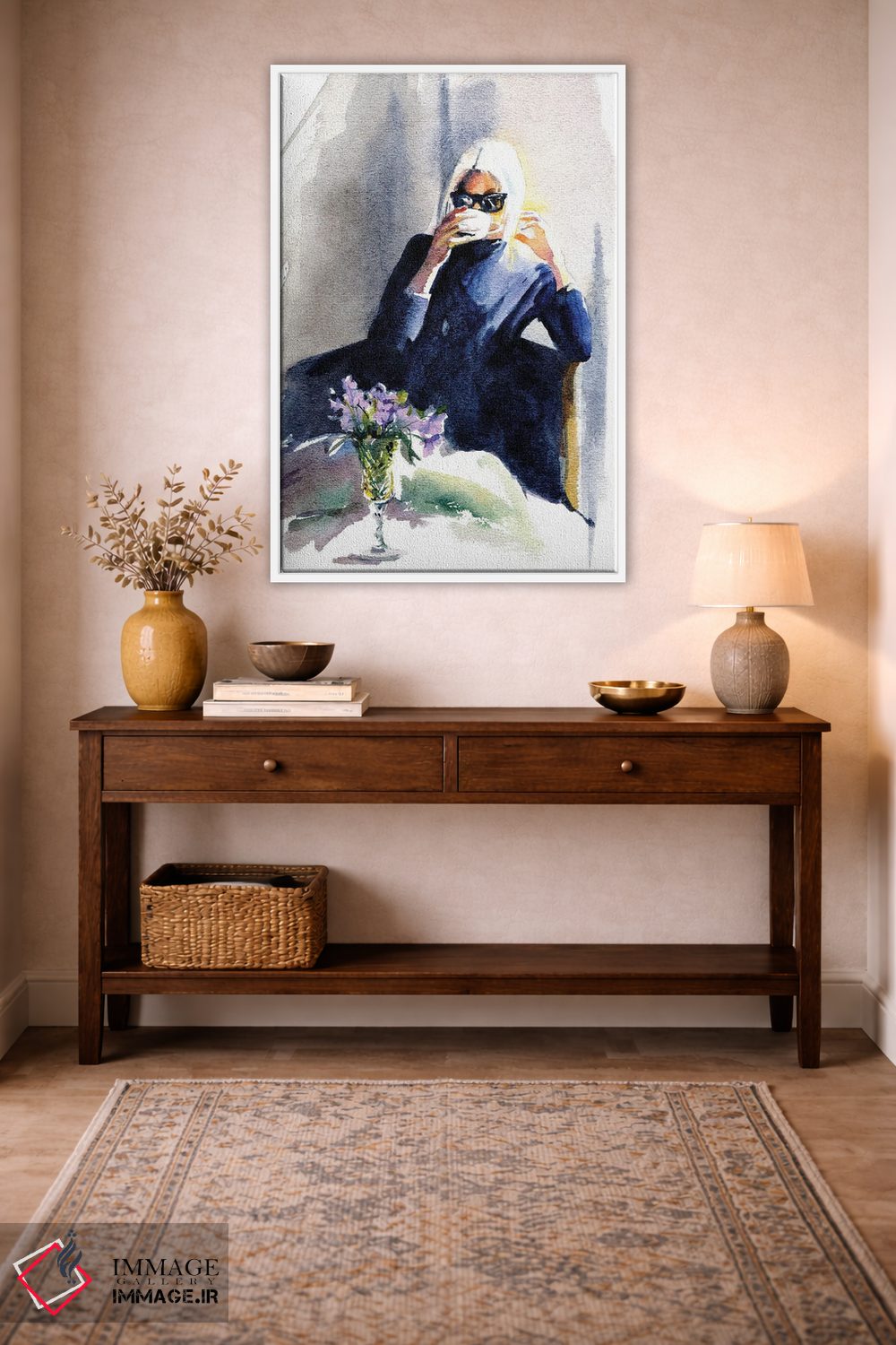 تابلو دکوراتیو بنفشه و قهوه اثر مارینا ایگناتووا - D3W