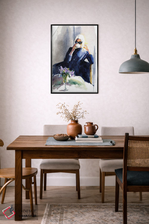 تابلو دکوراتیو بنفشه و قهوه اثر مارینا ایگناتووا - D6B