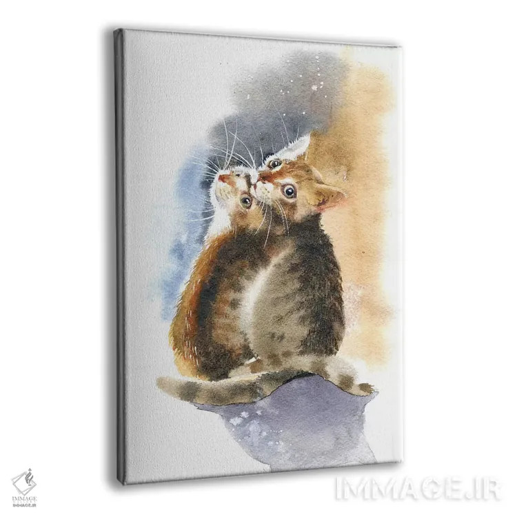 تابلو دکوراتیو دو بچه گربه اثر مارینا ایگناتووا - نمای پرسپکتیو محصول