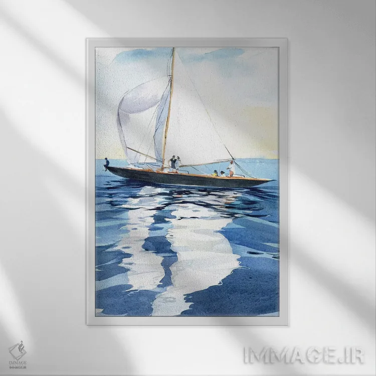 تابلو دکوراتیو زیر بادبان ها اثر مارینا ایگناتووا - نمای قابدار سفید