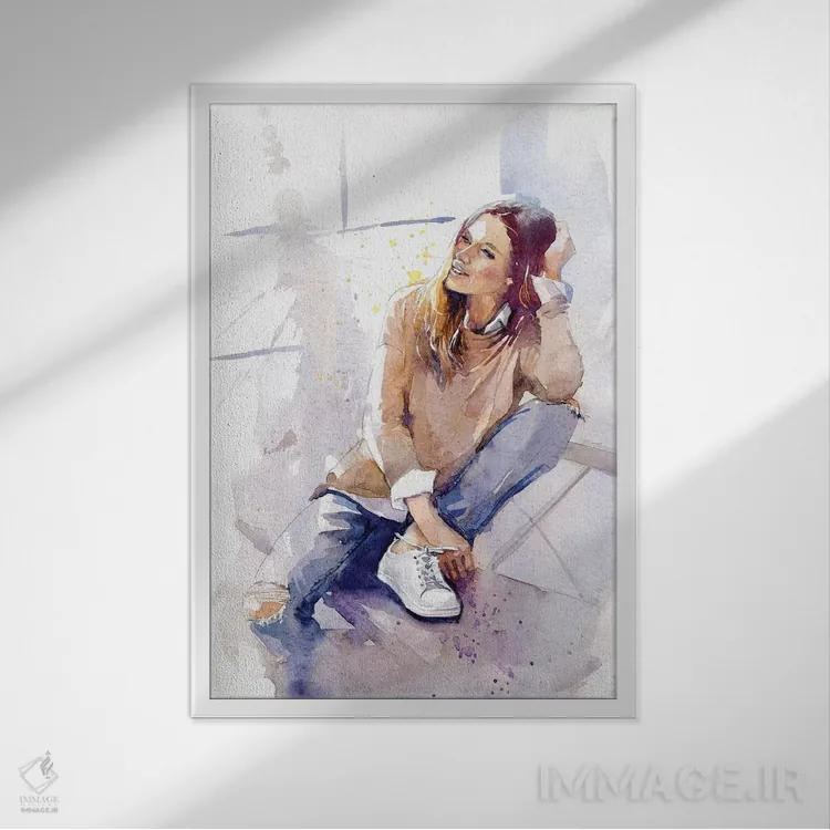 تابلو دکوراتیو احساس خوب اثر مارینا ایگناتووا - نمای قابدار سفید