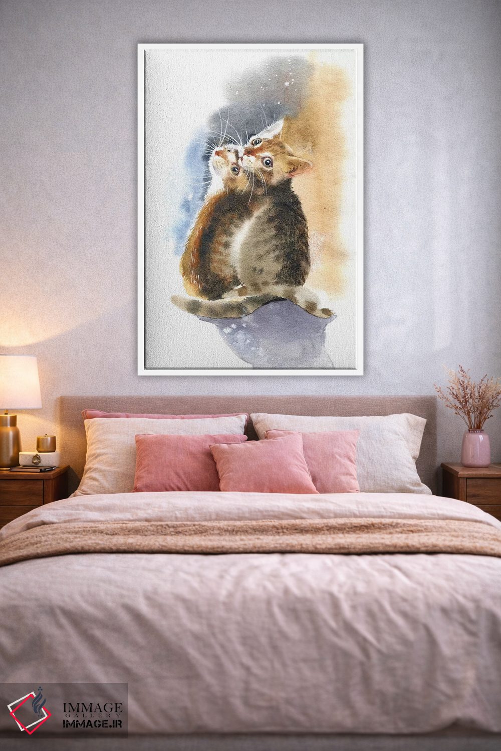 تابلو دکوراتیو دو بچه گربه اثر مارینا ایگناتووا - D1W