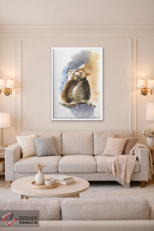 تابلو دکوراتیو دو بچه گربه اثر مارینا ایگناتووا - D2W