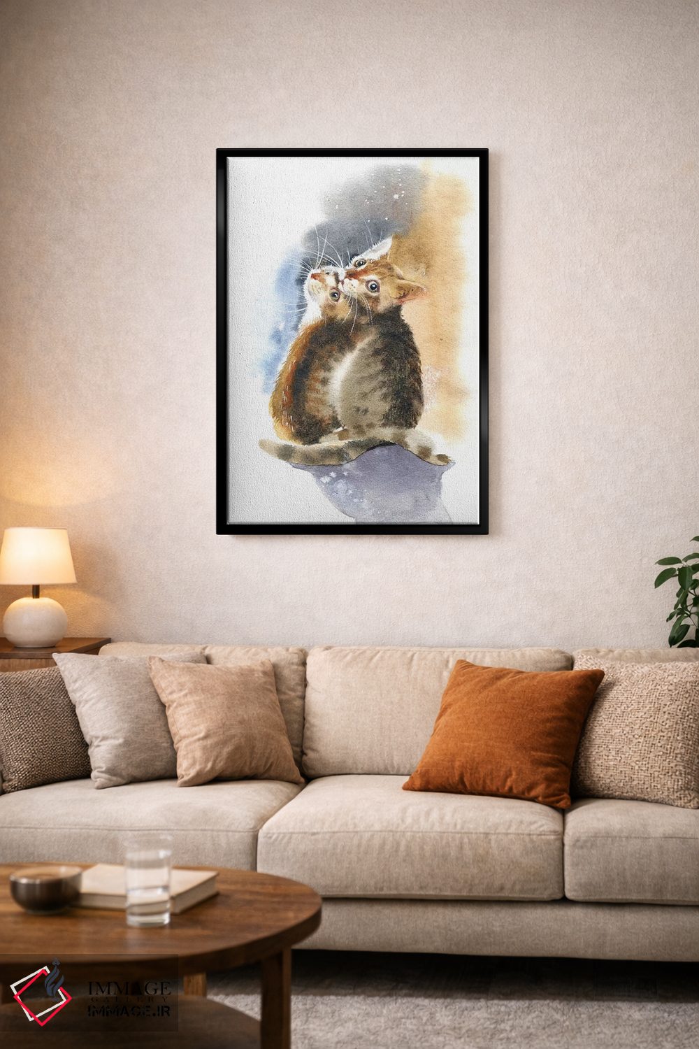 تابلو دکوراتیو دو بچه گربه اثر مارینا ایگناتووا - D4B