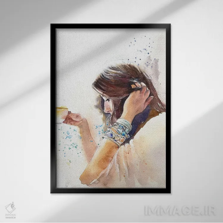 تابلو دکوراتیو لحظه اثر مارینا ایگناتووا - نمای قابدار مشکی