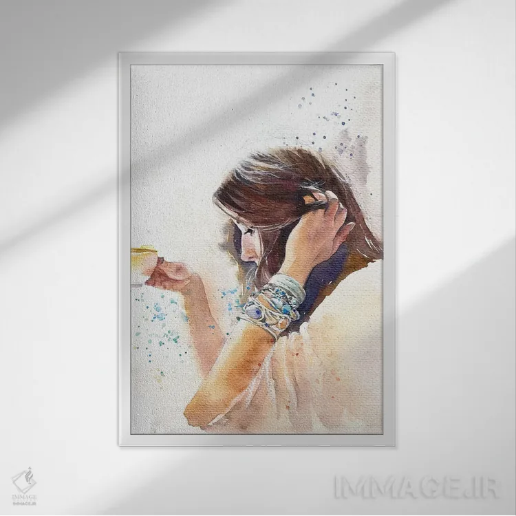تابلو دکوراتیو لحظه اثر مارینا ایگناتووا - نمای قابدار سفید